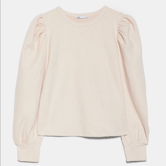 ZARA SOFT TOUCH BALLOON SLEEVE SWEATER - Picture 11 of 12